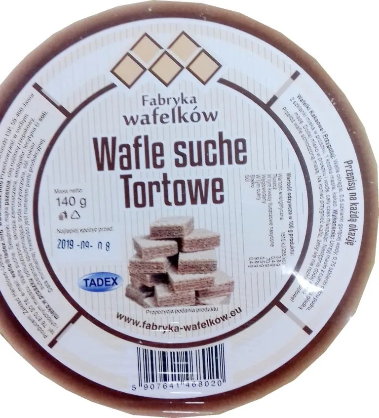 Wycofanie wafli suchych, do produkcji których wykorzystano mleko w proszku zanieczyszczone Salmonella Anatum 2
