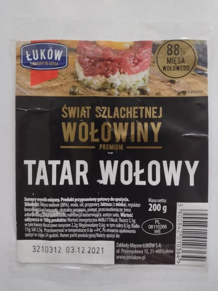 Produkt – Tatar wołowy, 200 g