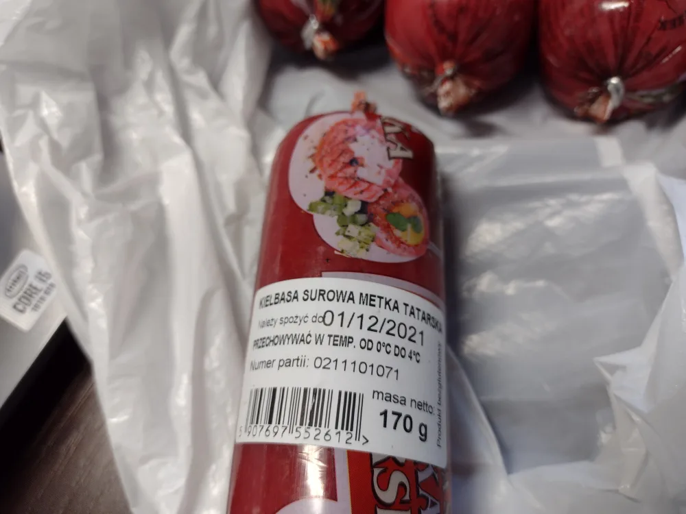 Produkt – Kiełbasa surowa metka tatarska, 170 g