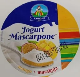 Opakowanie Jogurt Mascarpone smak mango, marakuja