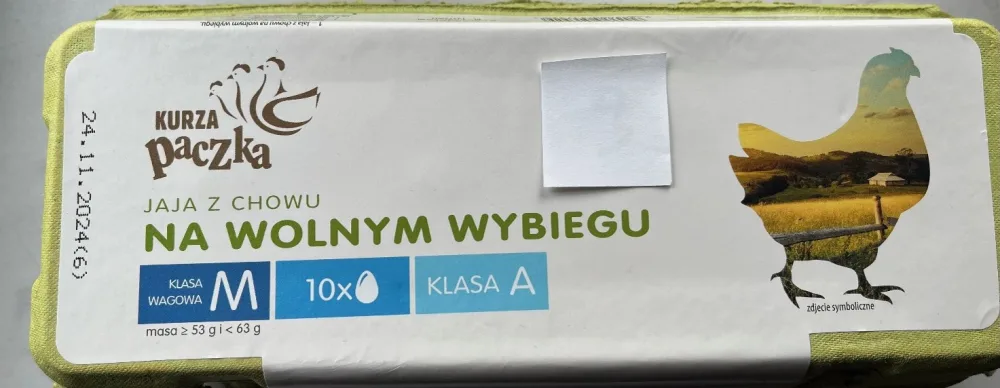 KURZA PACZKA Jaja z Chowu na wolnym wybiegu Klasa wagowa M, 10 szt.