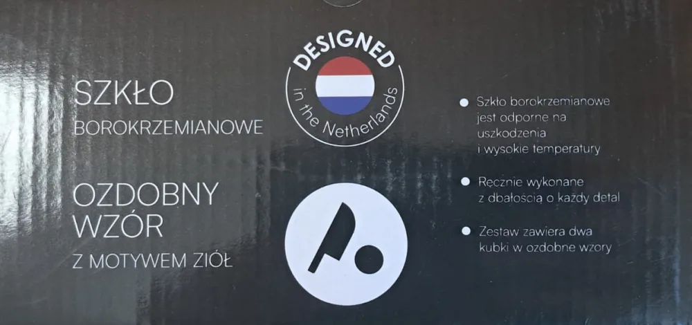 Komplet 2 kubków termicznych z wzorem ziół