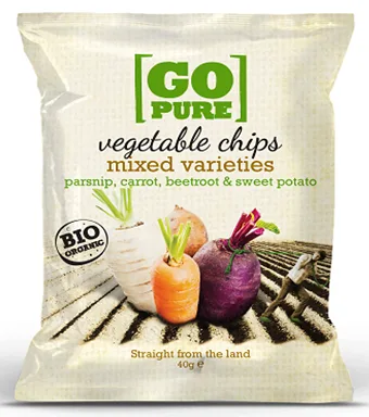GoPure vegetable chips – mixed varieties, 40 g