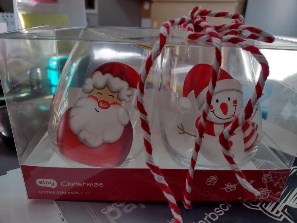 ZESTAW SZKLANEK ŚWIĄTECZNYCH, 2 szt./ CHRISTMAS GLASSES SET, 2 pcs.