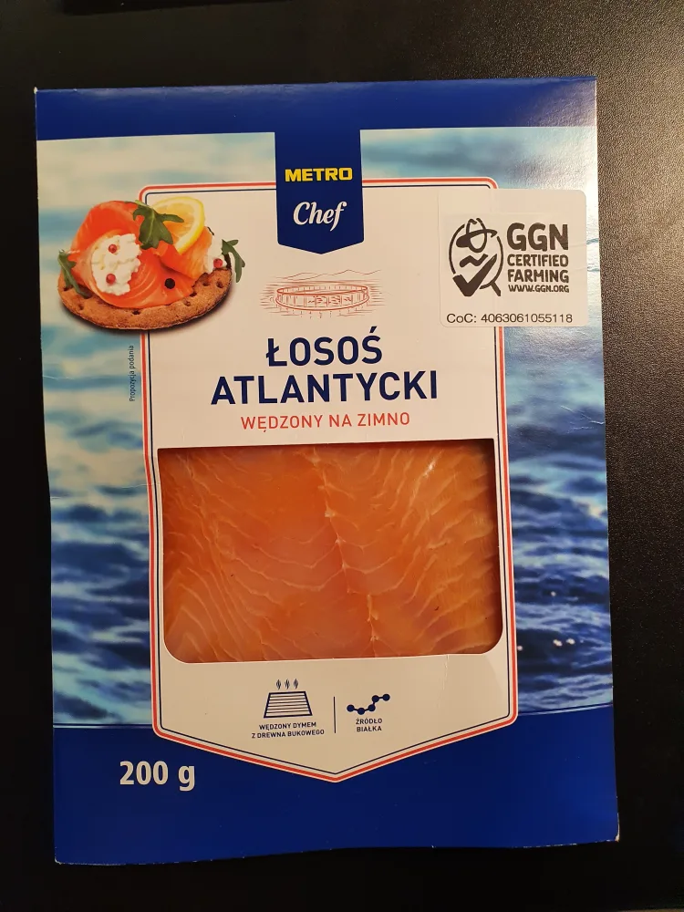 Opakowanie produktu - Łosoś atlantycki