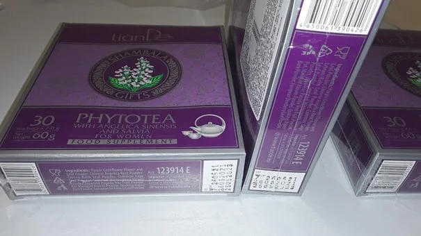 tianDe Phytotea with Angelica Sinensis and Salvia, 60g" (herbatka ziołowa z dzięgielem chińskim i szałwią),