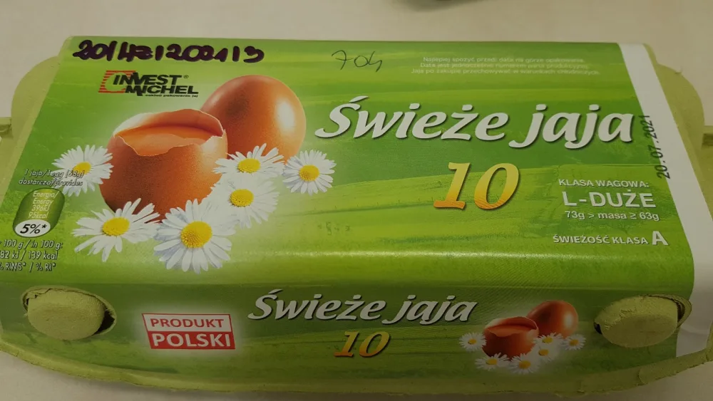 Świeże jaja, L-duże, 10 szt. - INVEST MICHEL